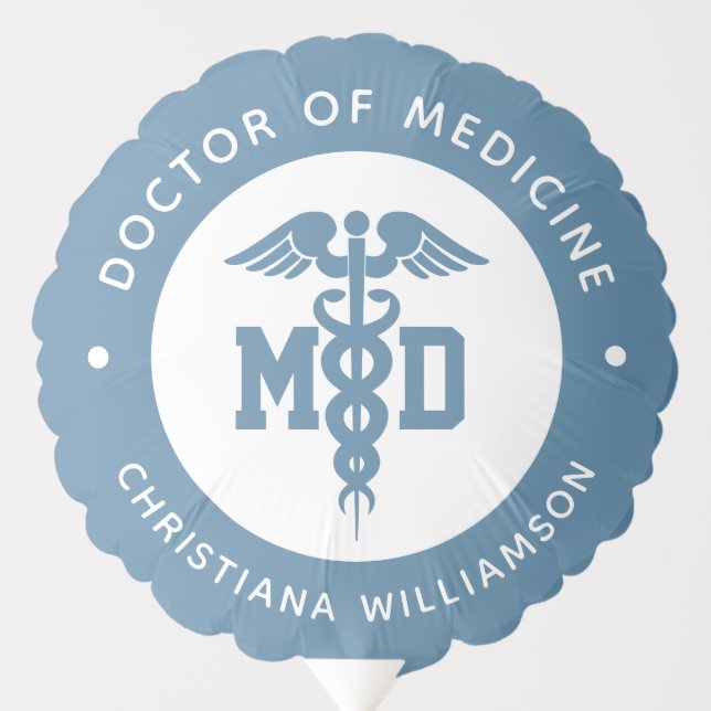 Custom MD Doctor of Medicine Doctor Graduation Balloon (Front)