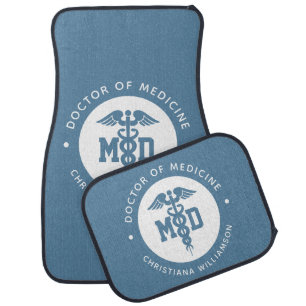 Custom MD Doctor of Medicine Doctor Graduation Car Floor Mat