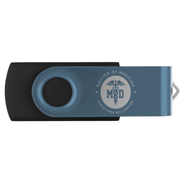 Custom MD Doctor of Medicine Doctor Graduation Flash Drive (Front)