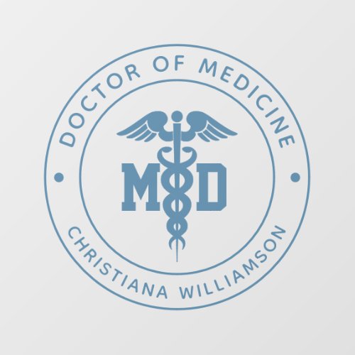 Custom MD Doctor of Medicine Doctor Graduation Window Cling