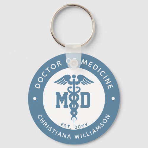 Custom MD Doctor of Medicine Graduation Gifts Keychain