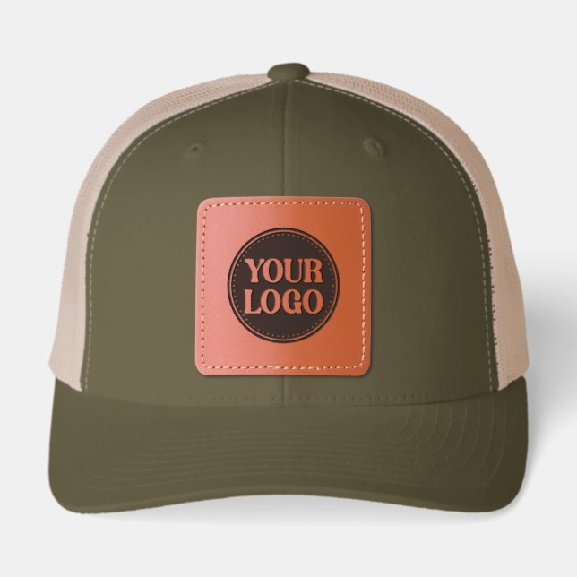 Custom, meaningful, elegant & everlasting button leather patch hat (Front)