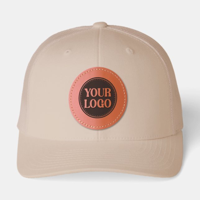 Custom, meaningful, elegant & everlasting button leather patch hat (Front)