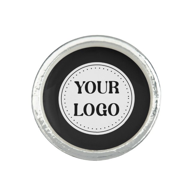 Custom, meaningful, elegant & everlasting button ring (Front)