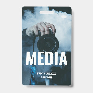 Custom Media Full Access Concert Festival White Badge