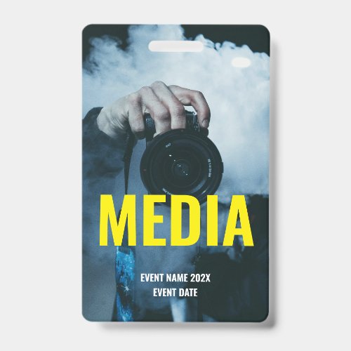 Custom Media Full Access Concert Festival Yellow Badge