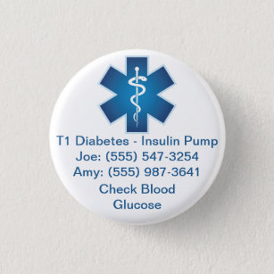 Custom Medical Alert Button Blue