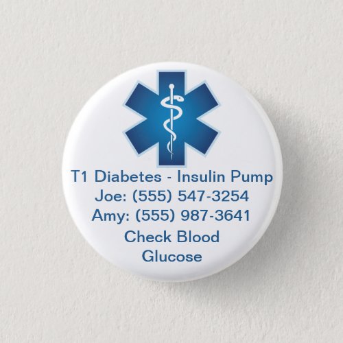 Custom Medical Alert Button Blue