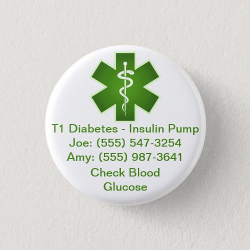 Custom Medical Alert Button Green