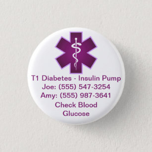 Custom Medical Alert Button Purple