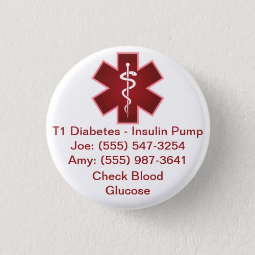 Custom Medical Alert Button Red