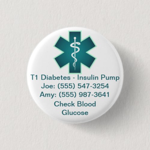 Custom Medical Alert Button Teal