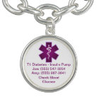 Custom Medical Alert Charm Purple