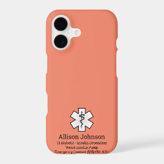 Custom Medical Alert Phone Case