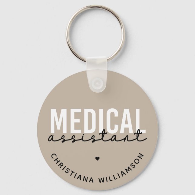 Custom Medical Assistant | Clinical Assistant Gift Keychain (Front)