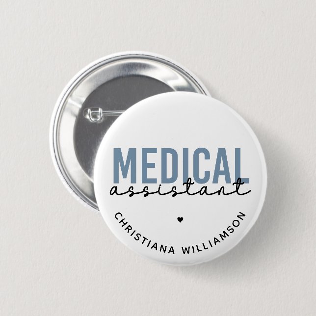 Custom Medical Assistant MA | Clinical Assistant Button (Front & Back)