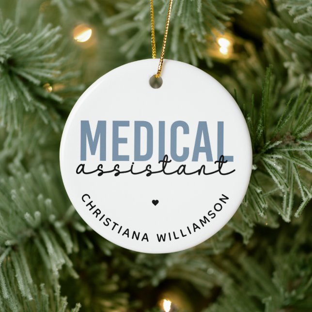 Custom Medical Assistant MA | Clinical Assistant Ceramic Ornament (Tree)