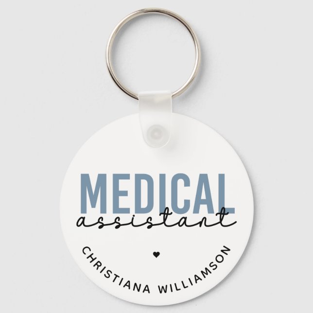 Custom Medical Assistant MA | Clinical Assistant Keychain (Front)