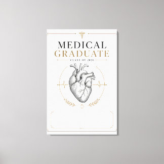 Custom Medical Graduate 2026 Anatomy Art Canvas Print