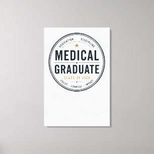 Custom Medical Graduate 2026 Badge Art Canvas Print