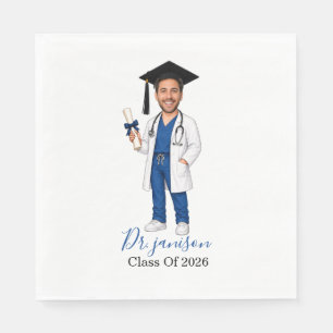 Custom Medical Graduate Face Paper Napkin