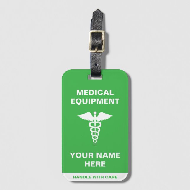 Custom Medical Handle with care Luggage Tag (Front Vertical)