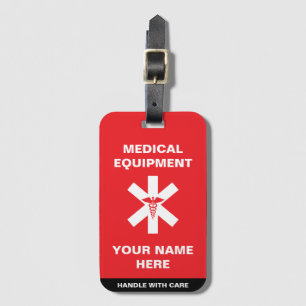 Custom Medical Handle with care Luggage Tag