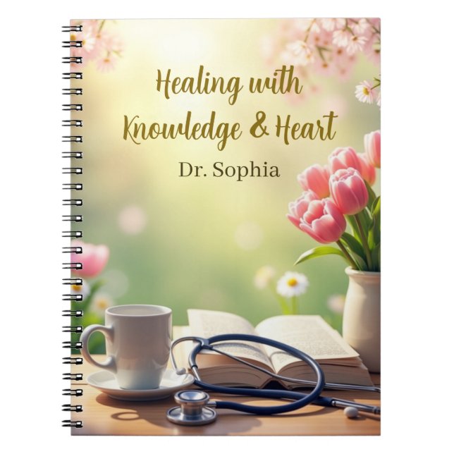 Custom Medical Quote with Personalized Name Notebook (Front)