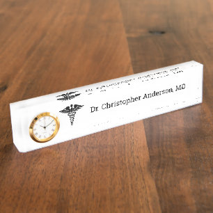 Custom Medical School Doctor Graduation Desk Name Plate