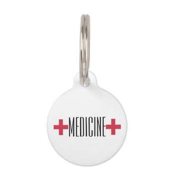 Custom Medicine In Case Of Emergency Medication Pet Tag by LilAllergyAdvocates at Zazzle