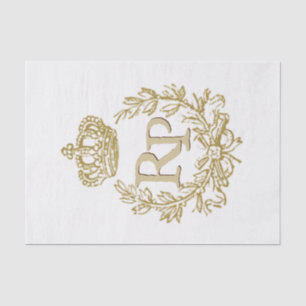 Custom Medieval Royal Gold Crown and Wreath Tissue Paper