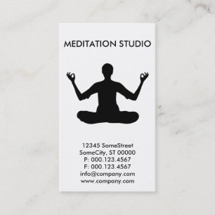 custom meditation business business card