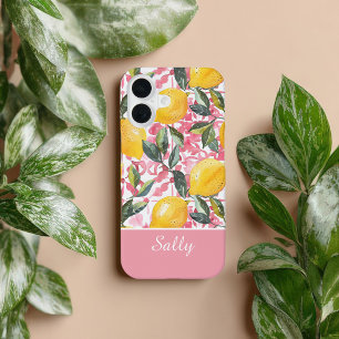 Custom Mediterranean Style Lemon Pattern iPhone 16 Case