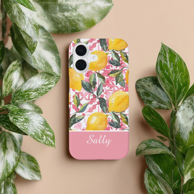 Custom Mediterranean Style Lemon Pattern iPhone Case (Creator Uploaded)