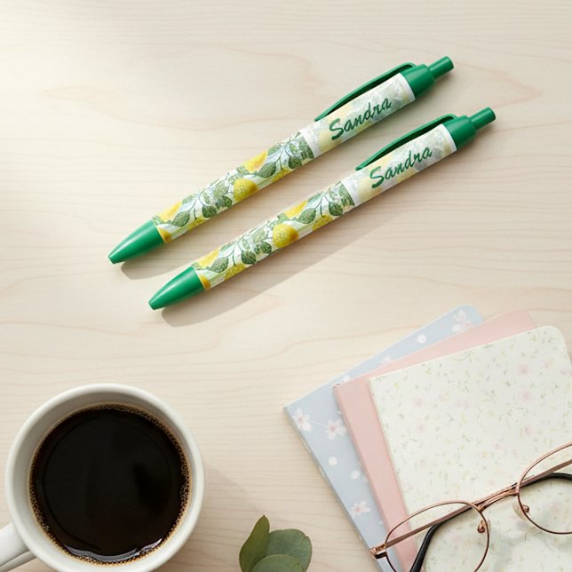 Custom Mediterranean Summer Lemon Fruit Pattern Pen (Creator Uploaded)
