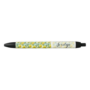 Custom Mediterranean Summer Lemon Fruit Pattern Pen