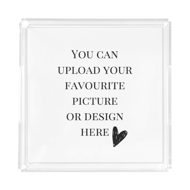 Custom medium size acrylic tray (Front)
