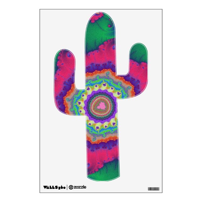 Custom Melon Pink Pinwheel Cactus Decal (Front)