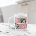 Custom Memaw Grandmother 5 Photo Collage Coffee Mug<br><div class="desc">Create a sweet keepsake for grandma with this simple design that features five of your favorite Instagram photos,  arranged in a collage layout with alternating squares in pastel blush pink,  spelling out "Memaw." Personalize with favorite photos of her grandchildren for a treasured gift for Memaw.</div>