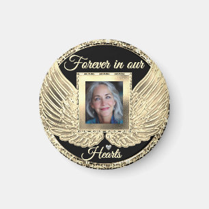Custom Memorial Angel Wings Add Photo Magnet