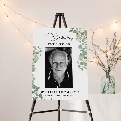 Custom Memorial Celebrating Life Of Photo Funeral  Foam Board