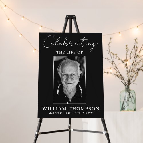Custom Memorial Celebrating Life Of Photo Funeral  Foam Board