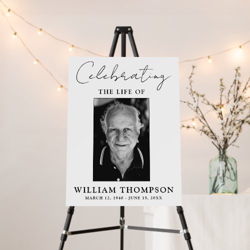 Custom Memorial Celebrating Life Of Photo Funeral  Foam Board