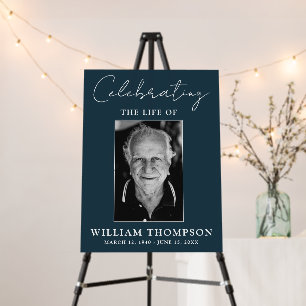 Custom Memorial Celebrating Life Of Photo Funeral Foam Board