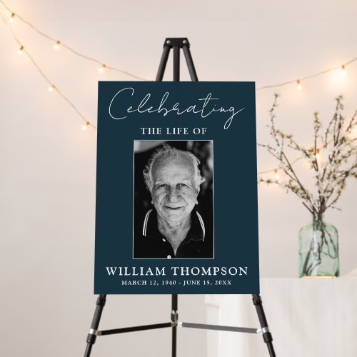 Custom Memorial Celebrating Life Of Photo Funeral  Foam Board