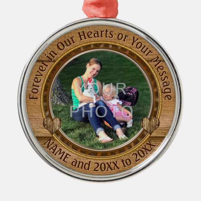 Custom Memorial Christmas Ornaments with Picture (Front)