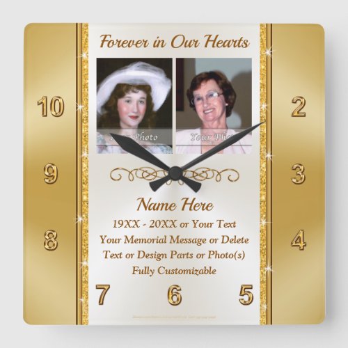 Custom Memorial Clock for Loss of Grandmother
