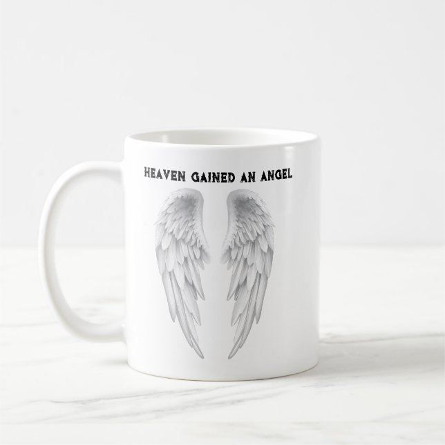Custom Memorial Design - Heaven Gained an Angel  Coffee Mug (Left)