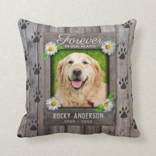 Custom Memorial for a Dog Throw Pillow