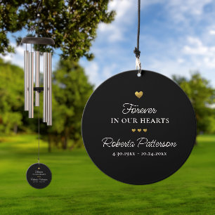 Custom Memorial Forever in Our Heart Sympathy Gift Wind Chime